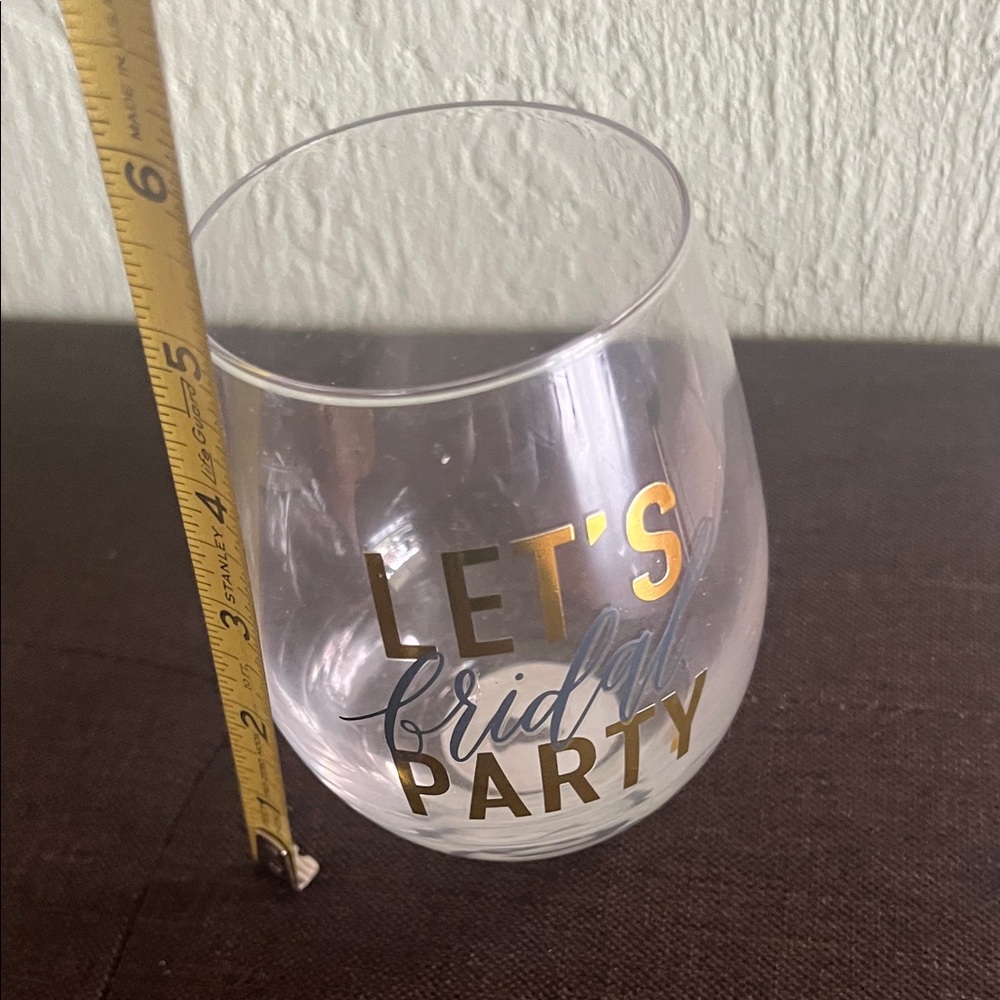 # 0841+ Let's Bridal Party Glass Set 4 Fl oz /207 ml w/ 2Lets Bridal Party - Picture 6 of 11